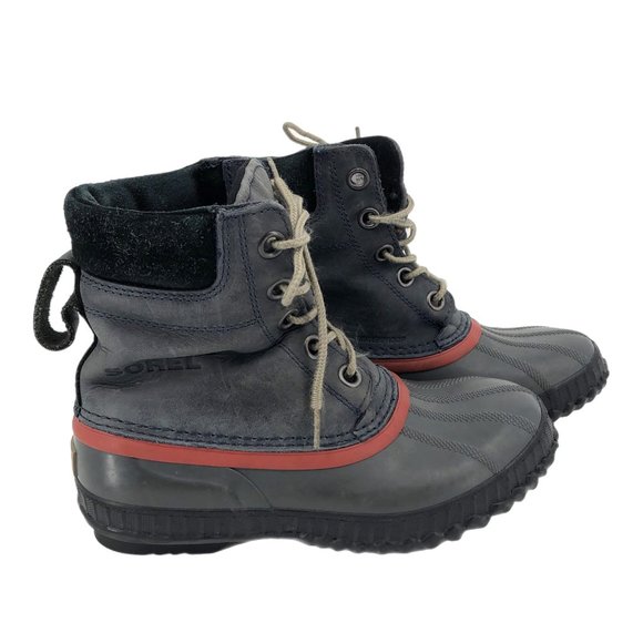 Sorel Gray/Blue Synthetic Winter & Rain Boots | Lace Up Closure main image 4
